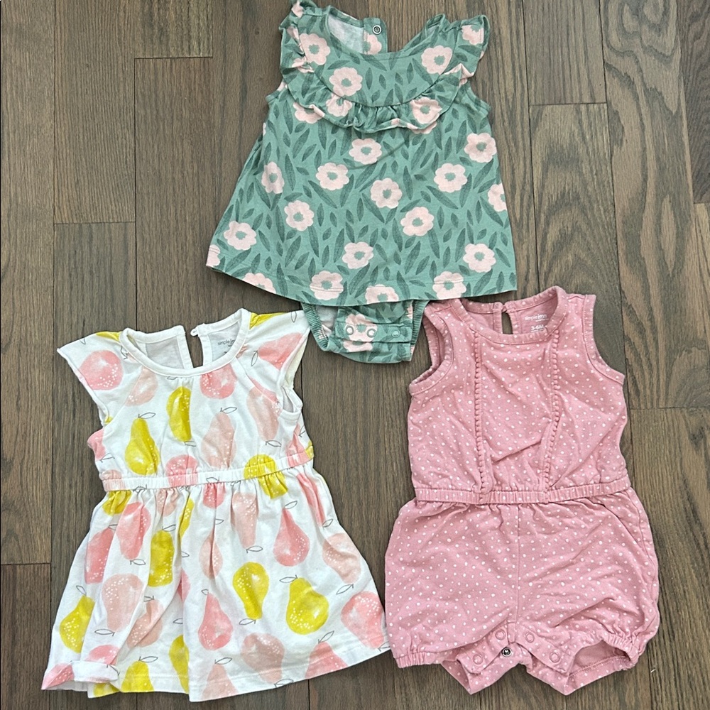 Children's Pink Polka Dot One-Piece Romper - Unbranded